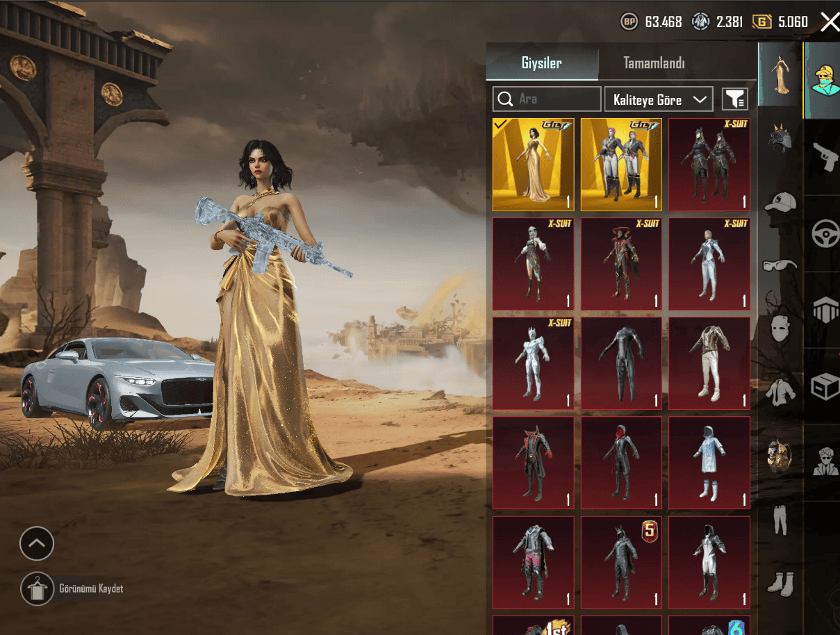 BUZ M4 MAX + 153 DESTANSI + 45 YÜKSELTİLEBİLİR + 3 BENTLEY PUBG MOBİLE HESABI